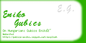 eniko gubics business card